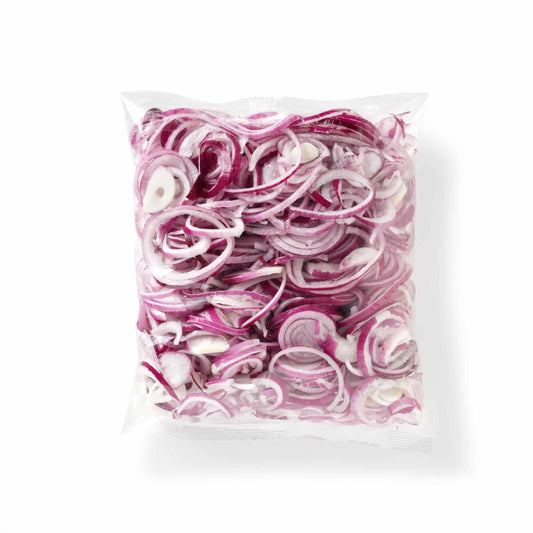 Oignon rouge en rondelles